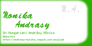 monika andrasy business card