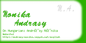 monika andrasy business card